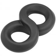 Sinful Infinity Stretchy Anneau masculin double en silicone