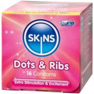 Skins Dots & Ribs Lot de 16 Préservatifs
