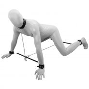 Kiotos Prisoner Barres de contrainte avec chaînes et menottes en cuir