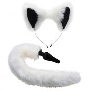 Tailz White Fox Plug Anal à Queue et Oreilles