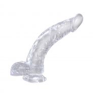 King Cock Gode avec Testicules Transparent 20 cm