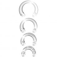 Mancage Boîte de 5 Anneaux de Rechange Transparents