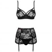 Obsessive Peonesia Ensemble Lingerie Noir