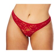 NORTIE Siv String Ouvert Dentelle Rouge Grande Taille