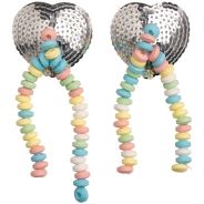 Candy Cache-tétons Sequin avec Pompons Comestibles 60 g