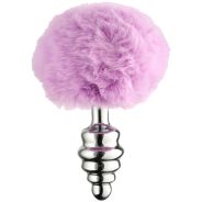 Alive BDSM Line Purple Fluffy Twist Plug Anal en Métal M