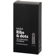 Sinful Ribs & Dots Préservatifs 10 pcs