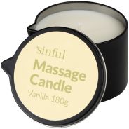 Sinful Bougie de Massage Vanilla 180 g