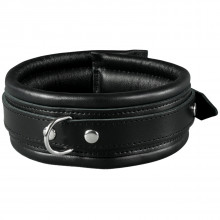SToys Collier en cuir noir