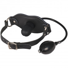 Master Series Silencer Bâillon gonflable en silicone en forme de pénis