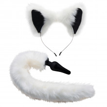 Tailz White Fox Plug Anal à Queue et Oreilles  1