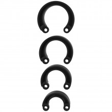 Mancage Boîte de 5 Anneaux de Rechange Noirs