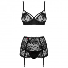 Obsessive Peonesia Ensemble Lingerie Noir