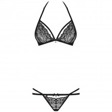 Obsessive Ensemble Lingerie Dos Nu Noir