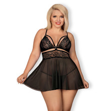 Obsessive Ensemble Nuisette Noir Grande Taille Image du produit sur un modèle 1