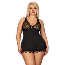 Obsessive Luvae Nuisette Noire Grande Taille Image du produit sur un modèle 1