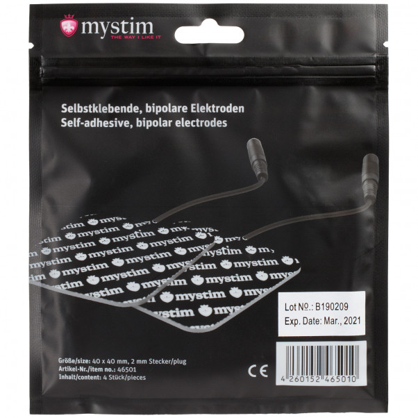 Mystim Electrodes Auto-Adhésives Lot de 4  100