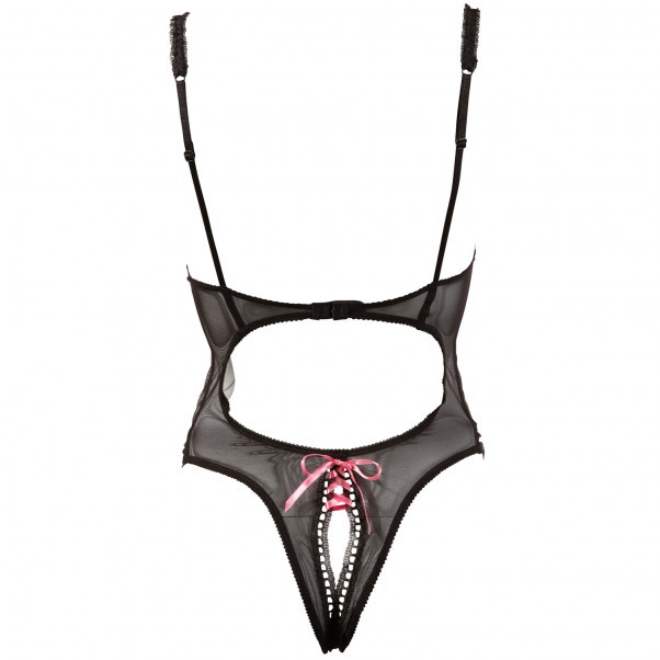 Cottelli Gennemsigtig Bodystocking med Åben Bryst  4