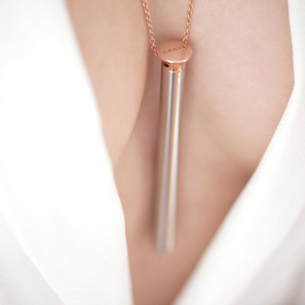 Crave Vesper Collier en Or Rose avec un Stimulateur  2