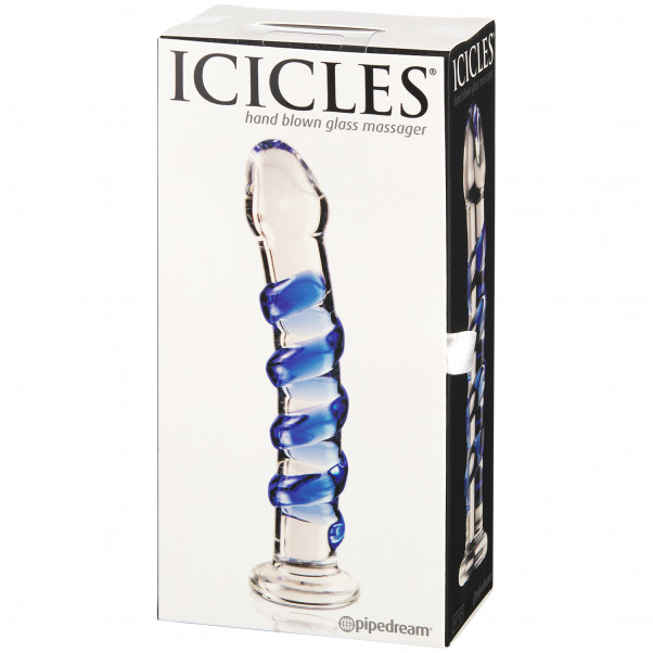 Icicles No 5 Gode en Verre Bleu  90