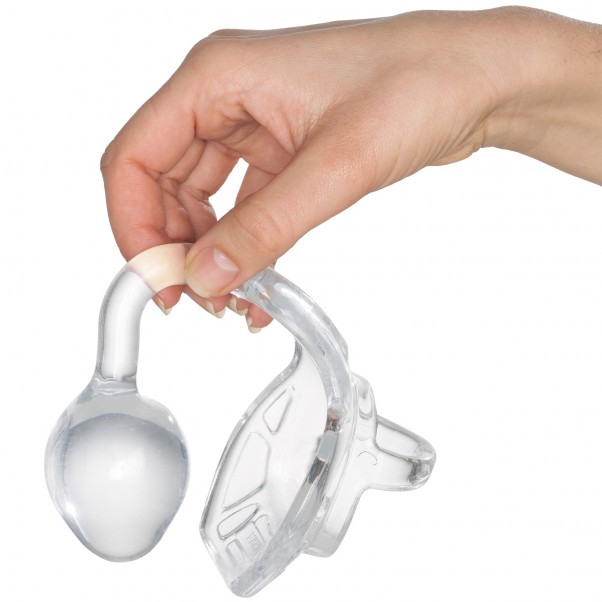 Perfect Fit Armour Tug Lock Butt Plug og Penisring Hand 51