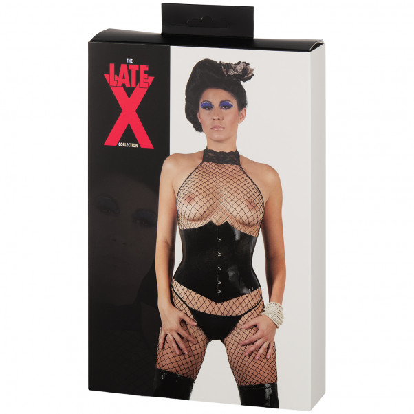 Late X Corset en Latex avec Dentelle 90