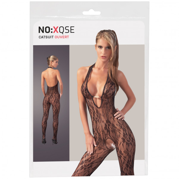 NO:XQSE Blonde Halterneck Catsuit med Perler Pack 90