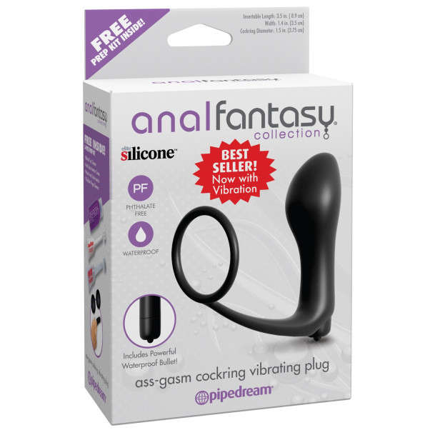 Anal Fantasy Ass-Gasm Penisring med Vibrerende Anal Plug Product 100