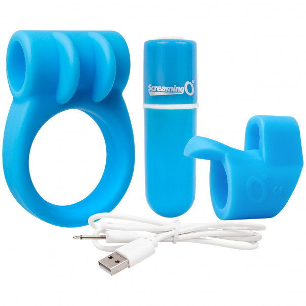 Screaming O Charged Combo Anneau Masculin et Doigt Vibrant Rechargeable  2