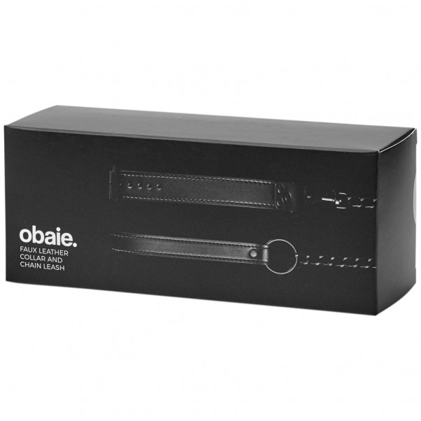 Obaie Collier en Similicuir avec Chaîne  90