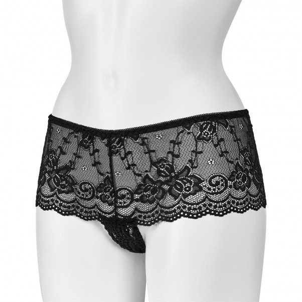 Nortie Gunilla Shorty Ouvert en Dentelle Noire  5