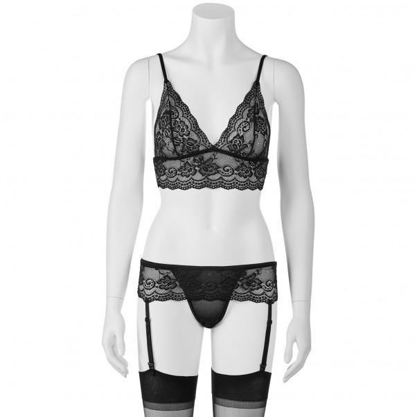 NORTIE Runa Ensemble Soutien-Gorge et Porte-Jarretelles en Dentelle  4