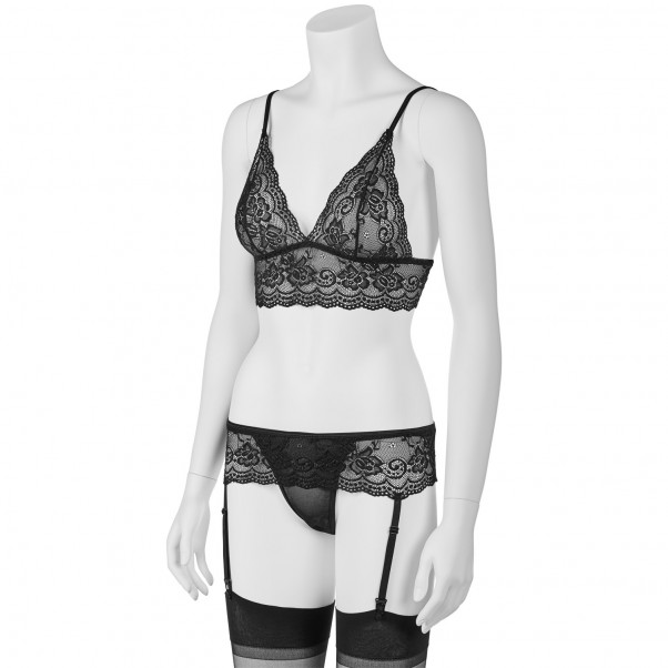 NORTIE Runa Ensemble Soutien-Gorge et Porte-Jarretelles en Dentelle  5