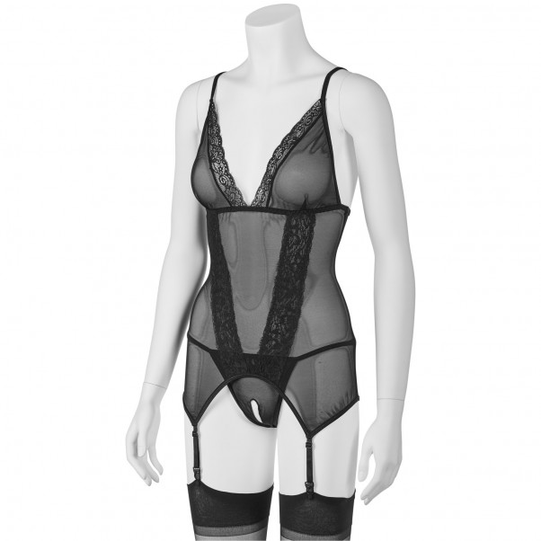 Nortie Thora Blonde Bodystocking Sæt med Hofteholder  2