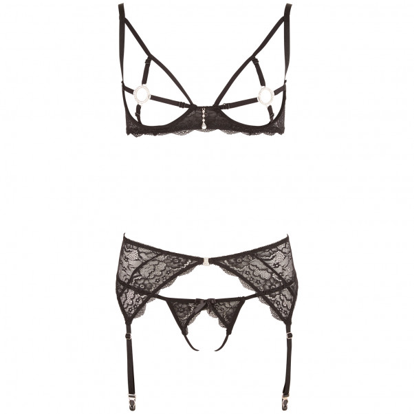 Abierta Fina Blonde Åben BH Sæt  3