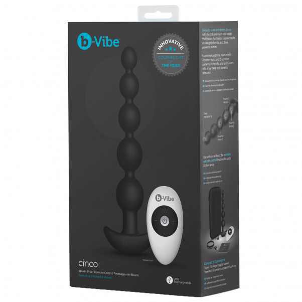 B-Vibe Cinco Chapelet Anal Télécommandé  4