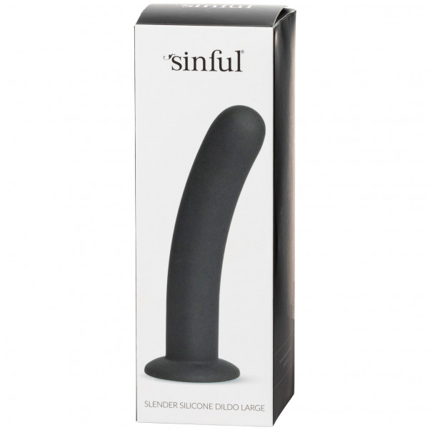 Sinful Slender Gode Silicone Noir Large  6