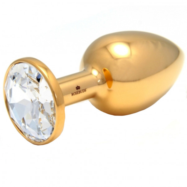 Rosebuds Gold Swarovski Cristal Butt Plug Medium  1