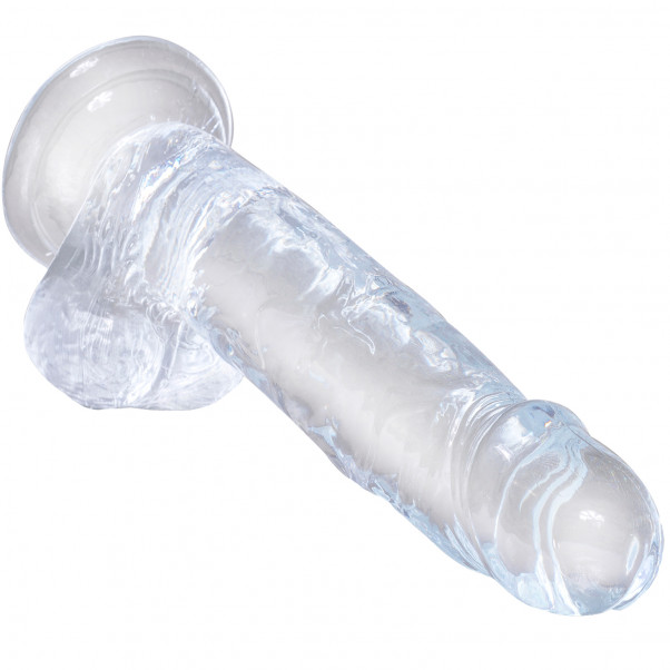 King Cock Gode Transparent avec Testicules 18 cm  3