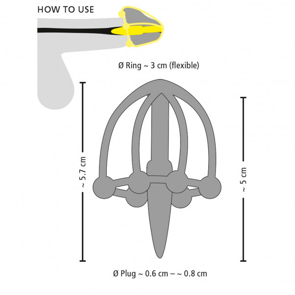 You2Toys Penis Plug med Glans Cage  6