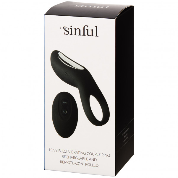 Sinful Love Buzz Anneau Masculin Vibrant Rechargeable et Télécommandé  90