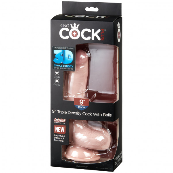 King Cock Plus Realistisk Dildo med Kugler 23 cm Pack 90