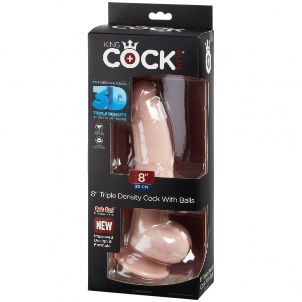 King Cock Plus Realistisk Dildo med Kugler 20 cm Pack 90