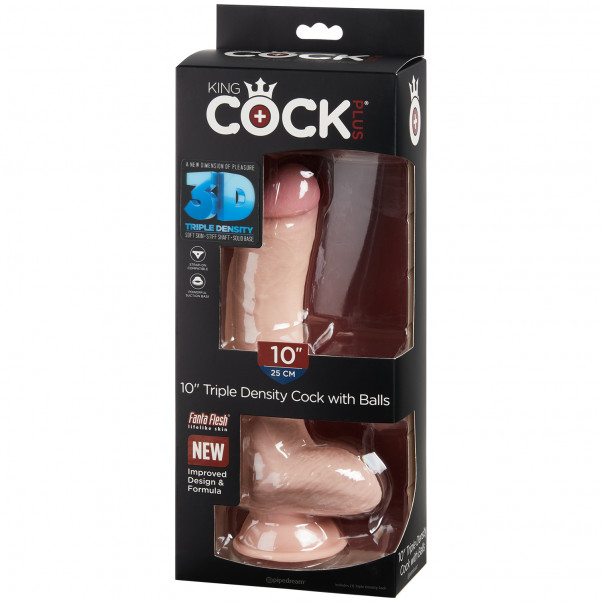 King Cock Plus Realistisk Dildo med Kugler 25 cm Pack 90