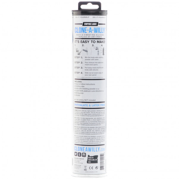 Clone-A-Willy Kit Moulage Pénis Glow In The Dark Bleu 90