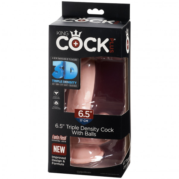 King Cock Plus Realistisk Dildo med Kugler 16.5 cm  90