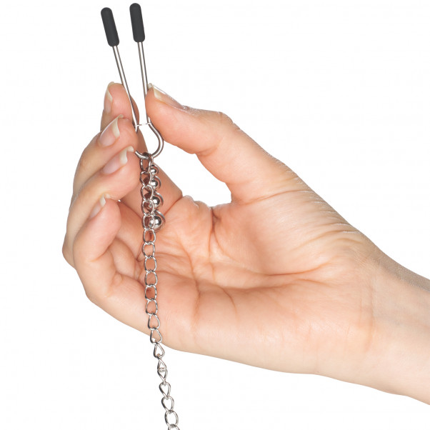 Fifty Shades Of Grey Play Nice Satin og Blonde Halsbånd og Nipple Clamps  51