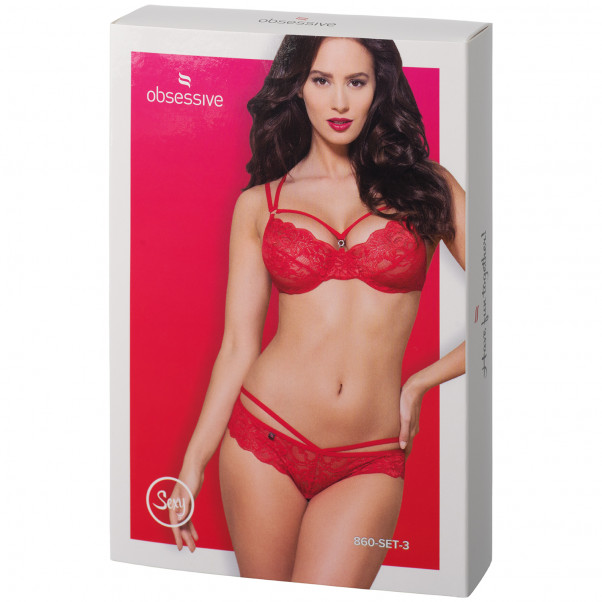 Obsessive Blonde BH Sæt Rød Pack 90