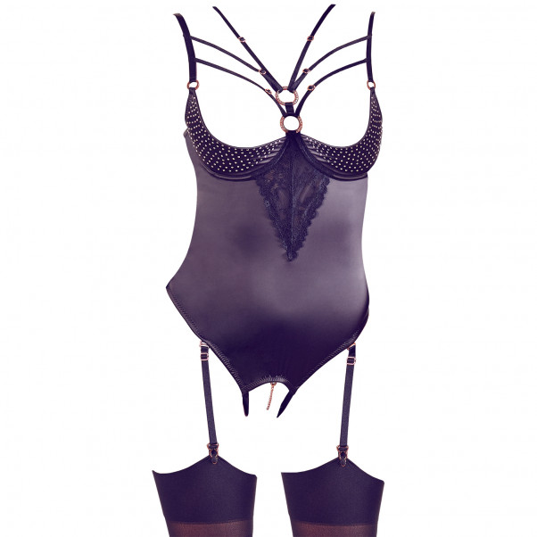 Abierta Fina Half Cup Body with Rhinestones Product 4