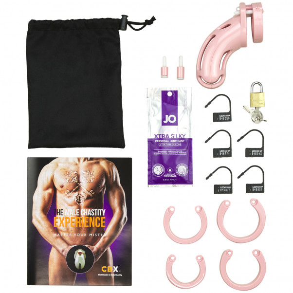 CB-X The Curve Pink Chastity Device 9.5 cm Pack contents 80